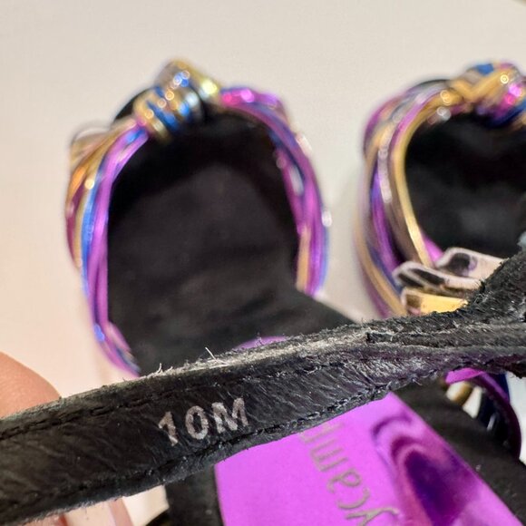 JEFFREY CAMPBELL Andrea Metallic Rainbow Disco Platform (RARE!) - Picture 12 of 16